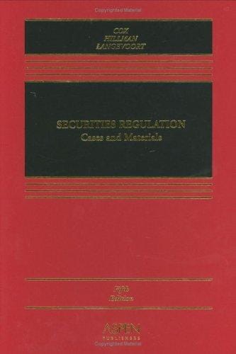 Securities regulation : cases and materials