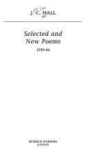 Selected and New Poems/1939-84