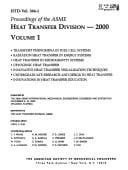 Proceedings of the ASME Heat Transfer Division--2000
