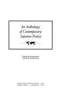 An anthology of contemporary Japanese poetry