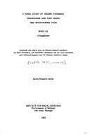 A Panel study of income dynamics