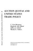 Auction quotas and United States trade policy