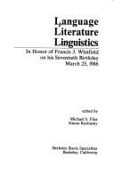 Language, literature, linguistics