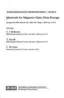 Materials for magneto-optic data storage