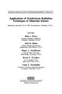 Applications of synchrotron radiation techniques to materials science
