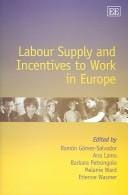 Labour supply and incentives to work in Europe