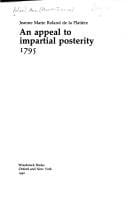An appeal to impartial posterity