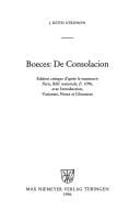 Boeces: De consolacion : edition critique d'apres le manuscrit Paris, Bibl. nationale, fr. 1096