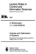 Analysis and optimization of systems