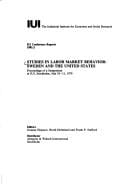 Studies in labor market behavior