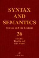 Syntax and the lexicon