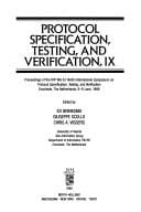 Protocol specification, testing, and verification, IX