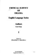 Critical Survey of Drama, Volume 2 - 423-864 Authors -COW-Gua