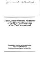 Theses, resolutions and manifestos of the first four congresses of the Third International