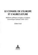Le Conseil de l'Europe et l'agriculture