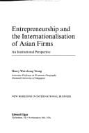 Entrepreneurship and the Internationalisation of Asian Firms