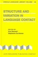 Structure and variation in language contact