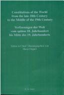 Constitutions of the World from the late 18th Century to the Middle of the 19th Century: Europe: Vol. 2