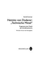 Zur neueren Literatur  Osterreichs, Bd. 21: Heimito von Doderer: "Technische Mittel": Fragmente einer Poetik des Schreibhandwerks