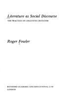 Literature as social discourse