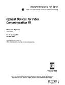 Optical devices for fiber communication III