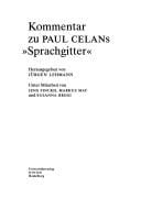 Kommentar zu Paul Celans "Sprachgitter"