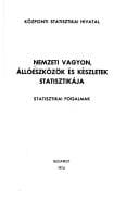 Nemzeti vagyon, állóeszközök és készletek statisztikája