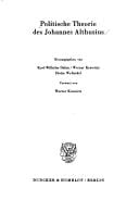 Politische Theorie des Johannes Althusius
