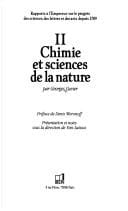 Chimie et sciences de la nature