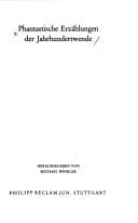 Phantastische Erzählungen der Jahrhundertwende