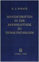 Die Handschriften der Fürstlich-Fürstbergischen Hofbibliothek zu Donaueschingen