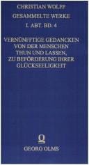 Vernünfftige Gedancken von den Menschen Thun und Lassen zu Beförderung ihrer Glückseeligkeit