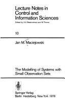 The modelling of systems with small observation sets