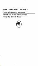 Feminist Papers, From Adams to De Beauvoir