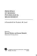 Principals of modern psychological measurement