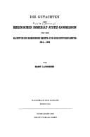 Die Gutachten der Rheinischen Immediat-Justiz-Kommission und der Kampf um die rheinische Rechts- und Gerichtsverfassung, 1814-1819