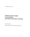 Fécondité et nouveaux types de ménages et de formation de la famille en Europe