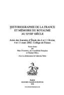 Historiographie de la France et mémoire du royaume au XVIIIe siècle