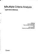 Multiple criteria analysis