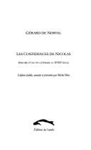 Les confidences de Nicolas