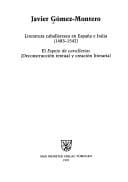 Literatura caballeresca en Espan︣a e Italia (1483-1542)