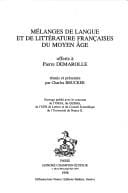 M©♭langes de langue et de litt©♭rature fran©ʹaises du Moyen-age