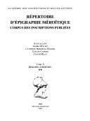 Répertoire d'épigraphie méroïtique