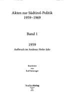 Akten zur Südtirol-Politik 1959-1969