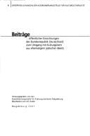 Beiträge, öffentlicher Einrichtungen der Bundesrepublik Deutschland zum Umgang mit Kulturgütern aus ehemaligem jüdischen Besitz