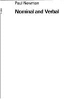 Nominal and verbal plurality in Chadic
