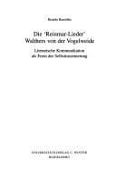 Die "Reinmar-Lieder" Walthers von der Vogelweide