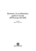 Rosmini e la problematica politico-sociale dell'Europa del 2000
