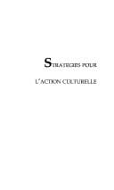 Stratégies pour l'action culturelle