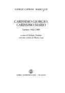 Carissimo Giorgio, carissimo Mario
